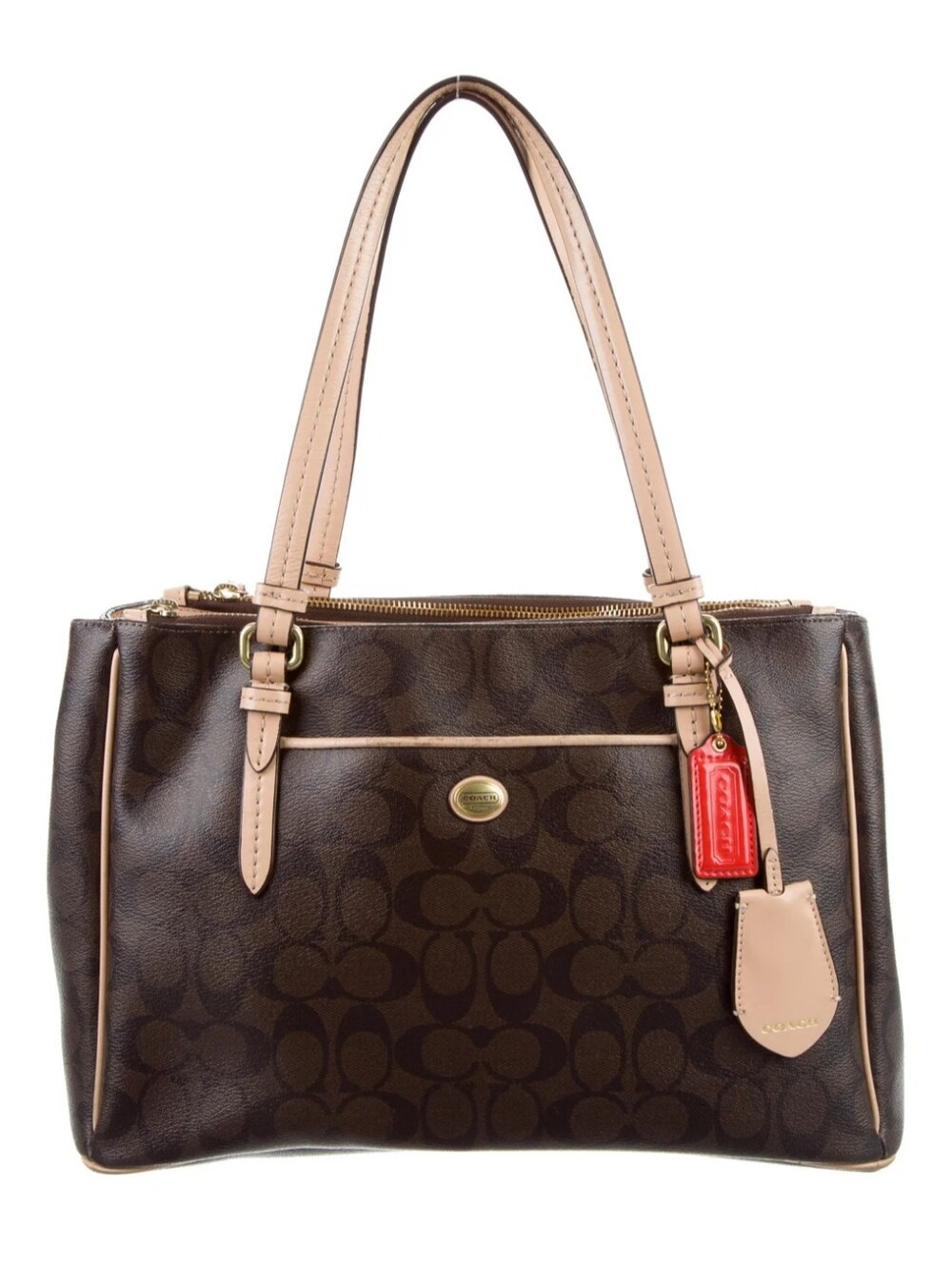 Coach Peyton Signature Jordan Double Zip Tote